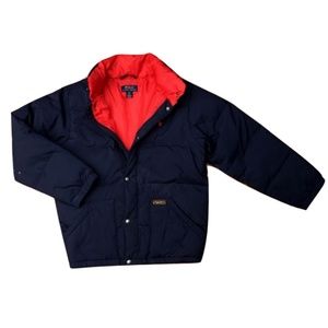 🏇POLO Ralph Lauren Navy Puffer Jacket - M (10-12), missing hood